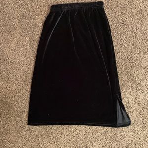 Black velvet skirt